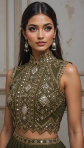 blouse mirror work designs 59