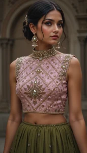 blouse mirror work designs 6