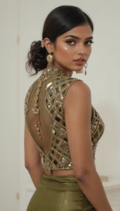 blouse mirror work designs 63