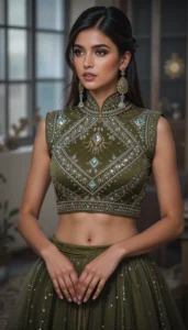 blouse mirror work designs 65