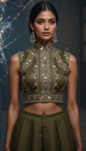 blouse mirror work designs 69