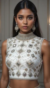 blouse mirror work designs 71