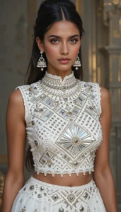 blouse mirror work designs 72