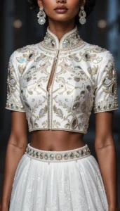 blouse mirror work designs 79