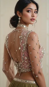 blouse mirror work designs 8