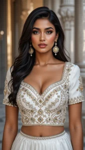 blouse mirror work designs 81