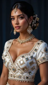 blouse mirror work designs 82