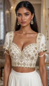 blouse mirror work designs 85