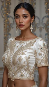 blouse mirror work designs 90