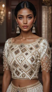 blouse mirror work designs 91