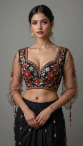 thread embroidery blouse designs 130