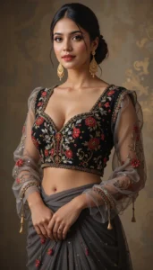 thread embroidery blouse designs 132