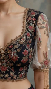 thread embroidery blouse designs 135