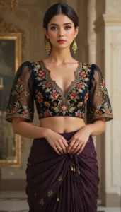 thread embroidery blouse designs 66