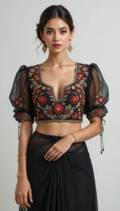 thread embroidery blouse designs 70