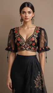 thread embroidery blouse designs 75