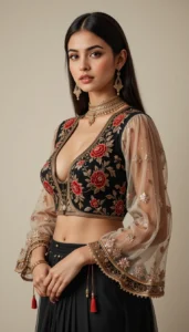 thread embroidery blouse designs 77