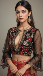 thread embroidery blouse designs 78