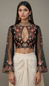 thread embroidery blouse designs 80