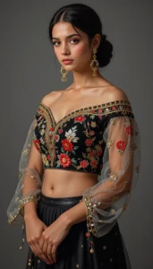 thread embroidery blouse designs 85