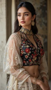 thread embroidery blouse designs 86