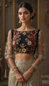 thread embroidery blouse designs 95