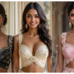 sweetheart neckline blouse ai embroidery