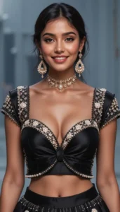 sweetheart neckline blouse ai embroidery 3