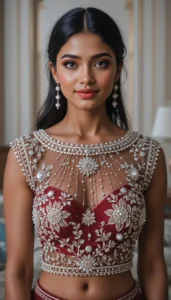 Boat Neck Blouse Design ideas ai 17