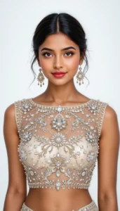 Boat Neck Blouse Design ideas ai 19