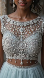Boat Neck Blouse Design ideas ai 22