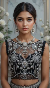 Boat Neck Blouse Design ideas ai 37
