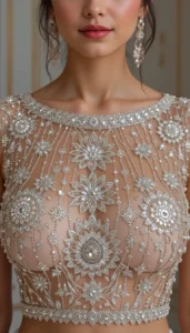 Boat Neck Blouse Design ideas ai 39