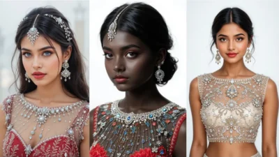 Boat Neck Blouse Design ideas ai