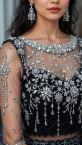 Boat Neck Blouse Design ideas ai 46