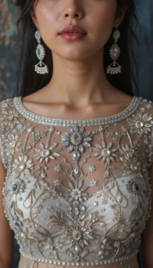 Boat Neck Blouse Design ideas ai 69