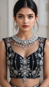 Boat Neck Blouse Design ideas ai 75