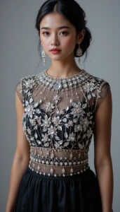Boat Neck Blouse Design ideas ai 78