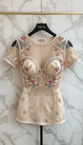 different types of womens blouse ai embroidery104