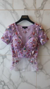 different types of womens blouse ai embroidery113