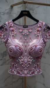 different types of womens blouse ai embroidery117