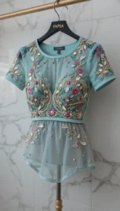 different types of womens blouse ai embroidery121