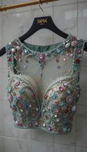 different types of womens blouse ai embroidery122