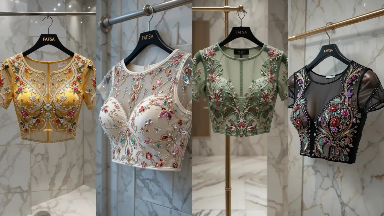 different types of women's blouses ai embroidery