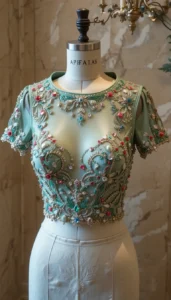 different types of womens blouses ai embroidery55