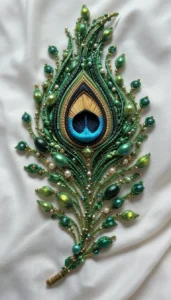 images of peacock feather embroidery design 13