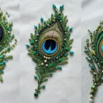 images of peacock feather embroidery design
