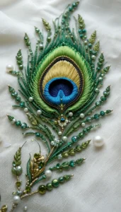 images of peacock feather embroidery design 18