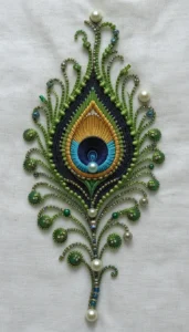 images of peacock feather embroidery design 19