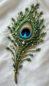 images of peacock feather embroidery design 2